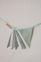 Bunting Cotton Garland “Mint Love” | Nursery & Kids Room Decor - Sumiye Co