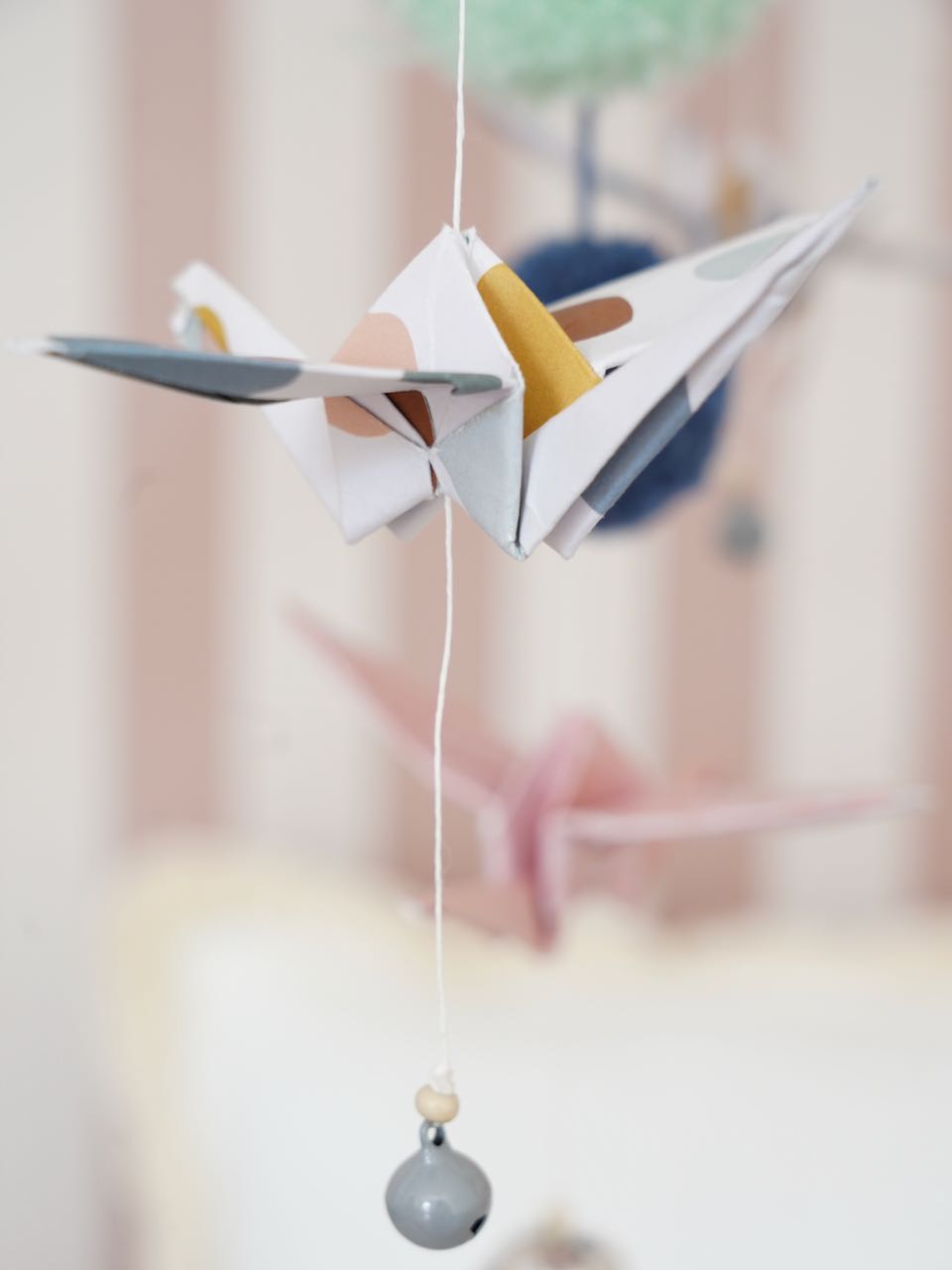 “Pastel colors” Origami Nursery Mobile by Moi Mili