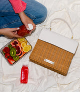 The Luncher - White Wicker | Designer Lunch Bags & Totes