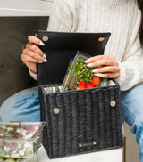 The Luncher - Black Wicker | Designer Lunch Bags & Totes