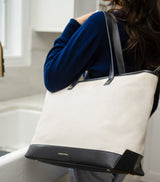 The Tote - Black Canvas | Designer Lunch Bags & Totes