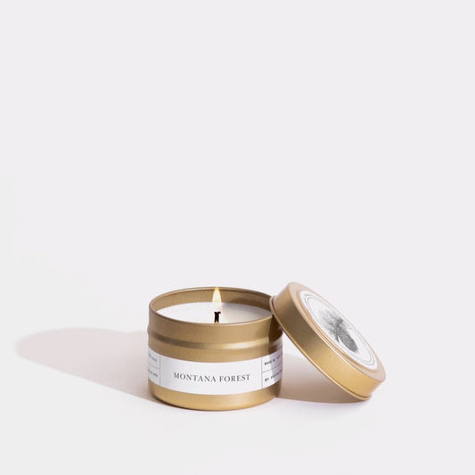 Montana Forest Gold Travel Candle by Brooklyn Candle Studio - Sumiye Co