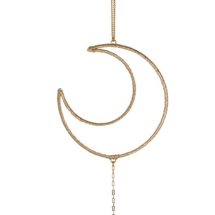 Moon Wall Hanging With Pyrite - Sumiye Co