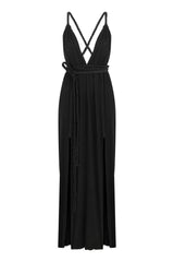 Muse Braided Straps Dress - Black