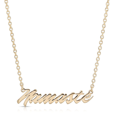 'Namaste' Script Necklace - Sumiye Co