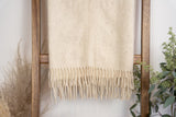 Natural Wool Cocoon Blanket - Ecru