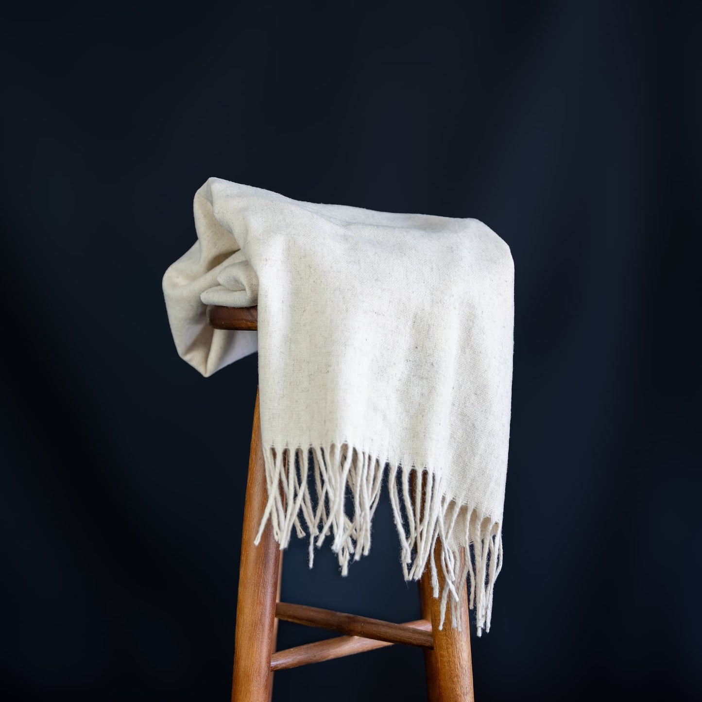 Natural Wool Statement Scarf - Ecru by Wool+Clay