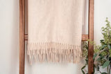 Natural Wool Statement Scarf - Ecru