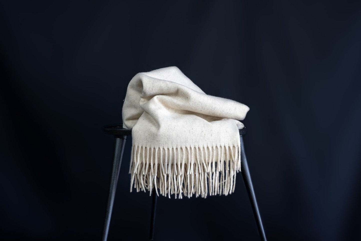 Natural Wool Statement Scarf - Ecru by Wool+Clay