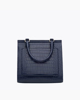 The Luncher - Navy Croc | Designer Lunch Bags & Totes