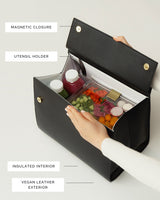 The Large Luncher - Black | Designer Lunch Bags & Totes