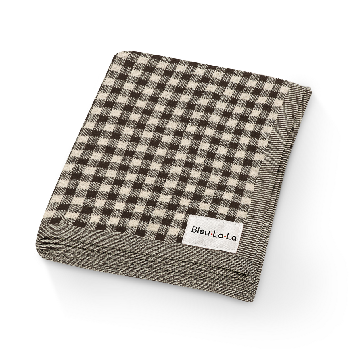 Checkered Knit Baby Blanket - Sumiye Co