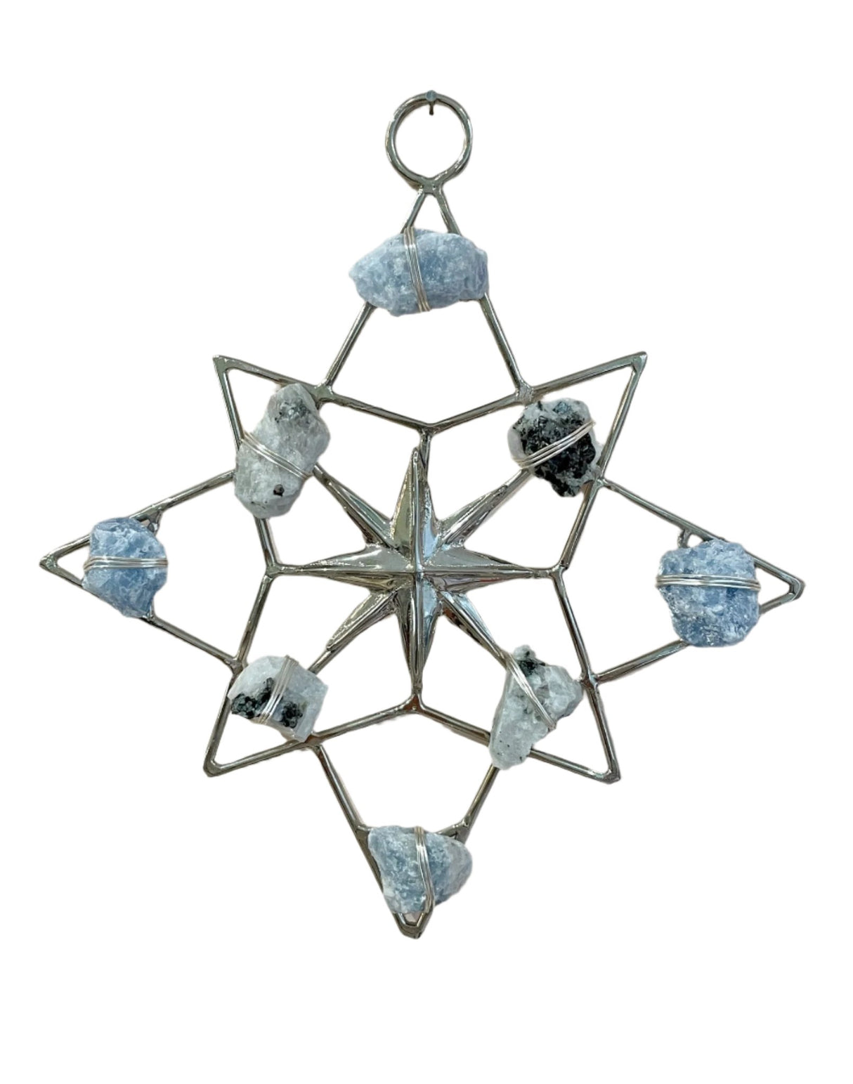 North Star Healing Crystal Grid Moonstone & Blue Calcite