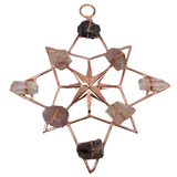 North Star Healing Crystal Grid Smokey, Aura, Fire, Lavender Rose Quartz - Sumiye Co