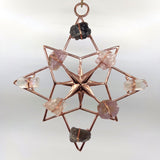 North Star Healing Crystal Grid Smokey, Aura, Fire, Lavender Rose Quartz