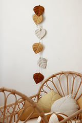 Leaves Garland Linen “Ochre” | Nursery & Kids Room Decor - Sumiye Co