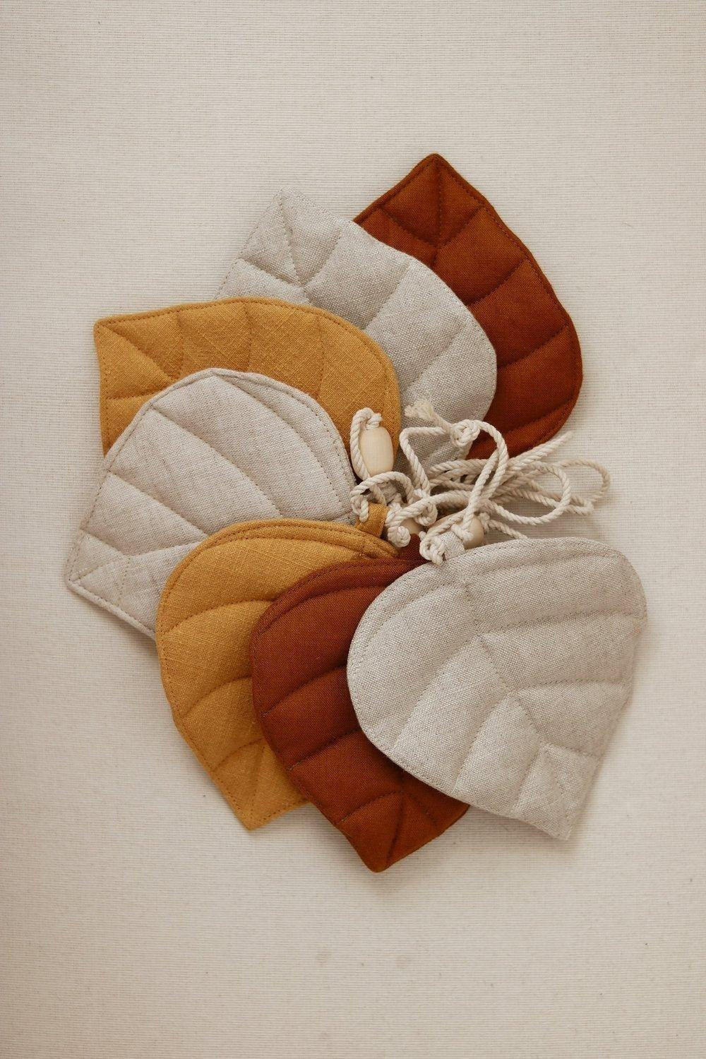 Leaves Garland Linen “Ochre” | Nursery & Kids Room Decor - Sumiye Co