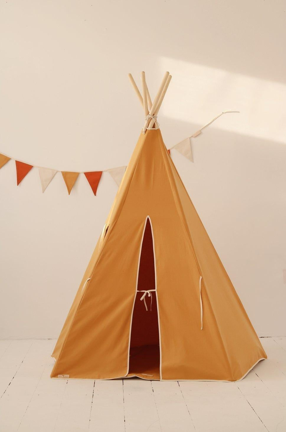 Teepee Tent “Ochre” + Mat Set - Sumiye Co