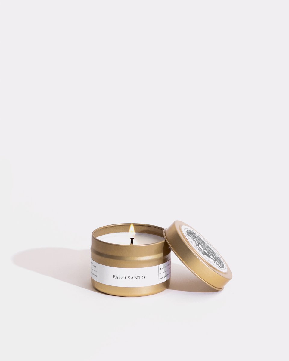 Palo Santo Gold Travel Candle by Brooklyn Candle Studio - Sumiye Co