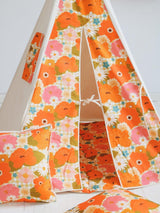 Teepee Tent “Picnic with Flowers” + Mat Set - Sumiye Co