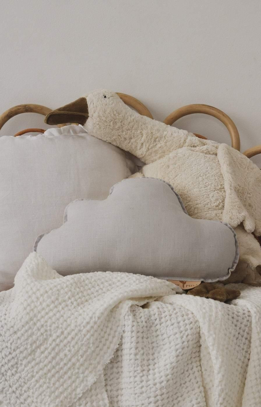Cloud Pillow Linen “Pigeon Grey” | Kids Room & Nursery Decor - Sumiye Co