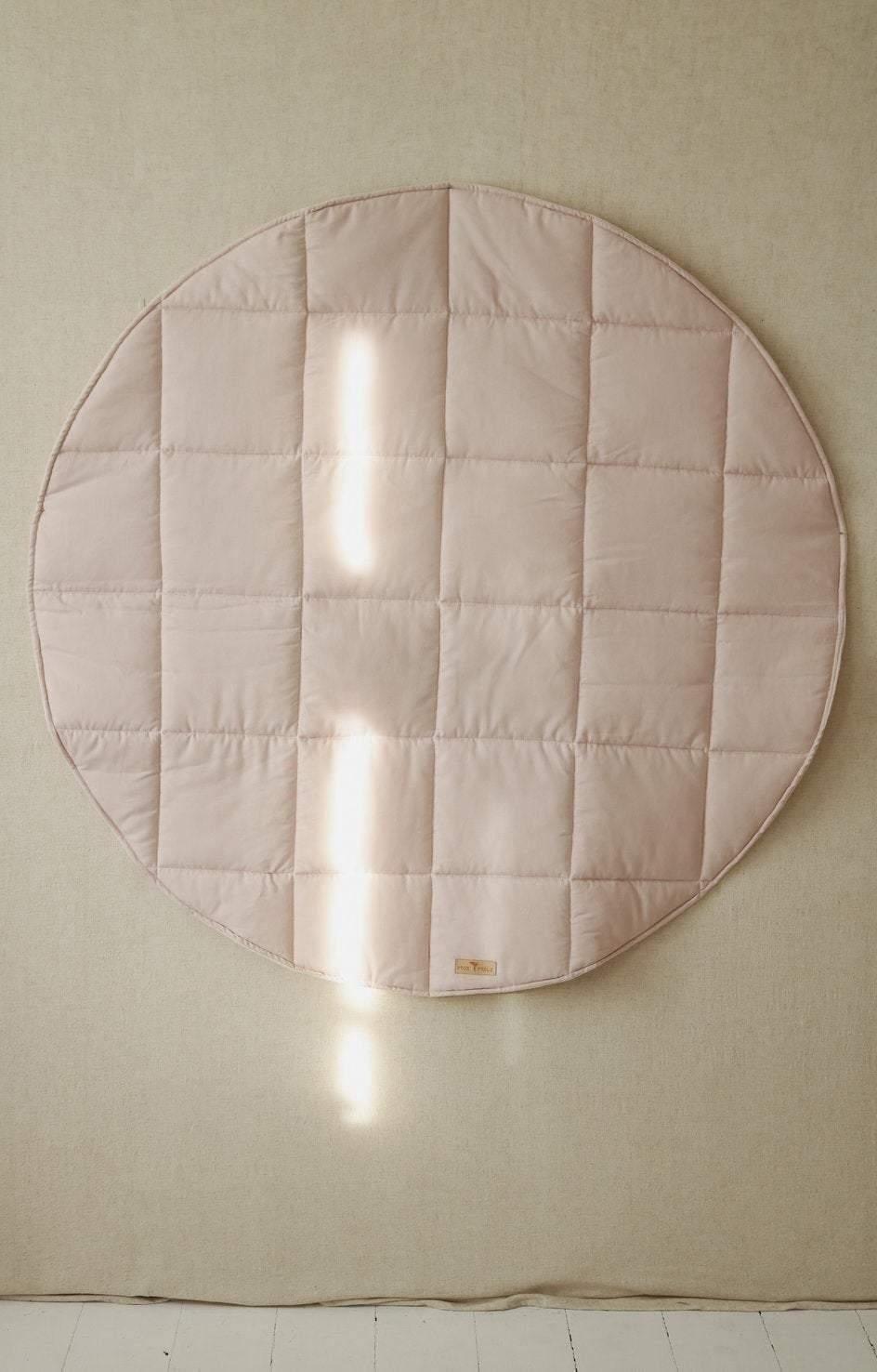 “Pink and Beige” Round Cotton Mat by Moi Mili - Sumiye Co