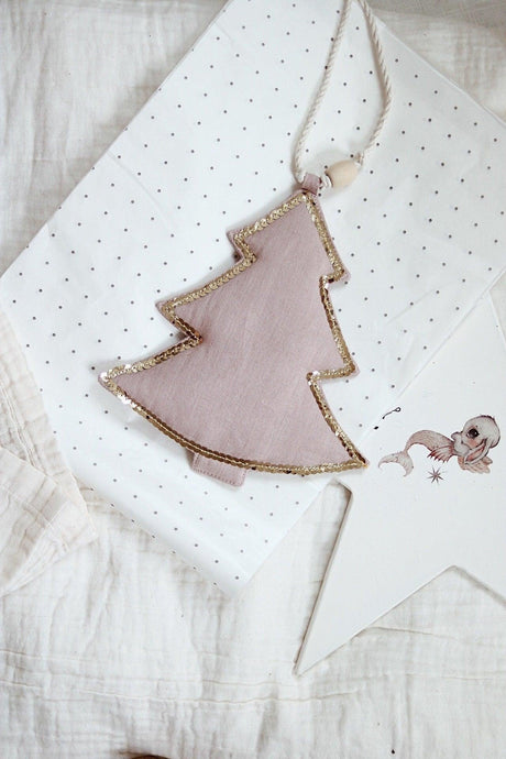 Garland Linen “Pink Christmas Tree” | Nursery & Kids Room Decor - Sumiye Co