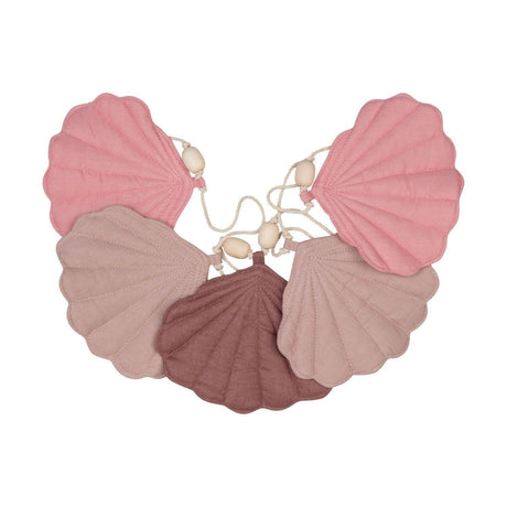 Shells Garland Linen “Powder Pink” | Nursery & Kids Room Decor - Sumiye Co