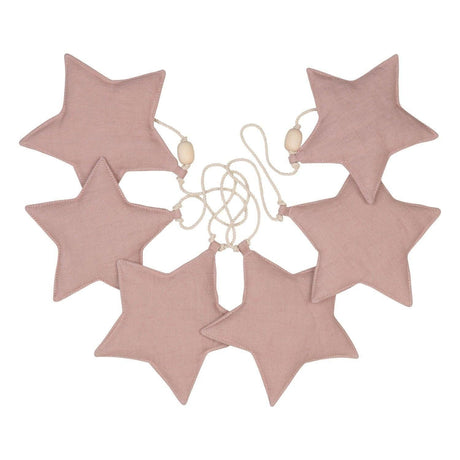 Stars Garland Linen “Pink Powder” | Nursery & Kids Room Decor - Sumiye Co
