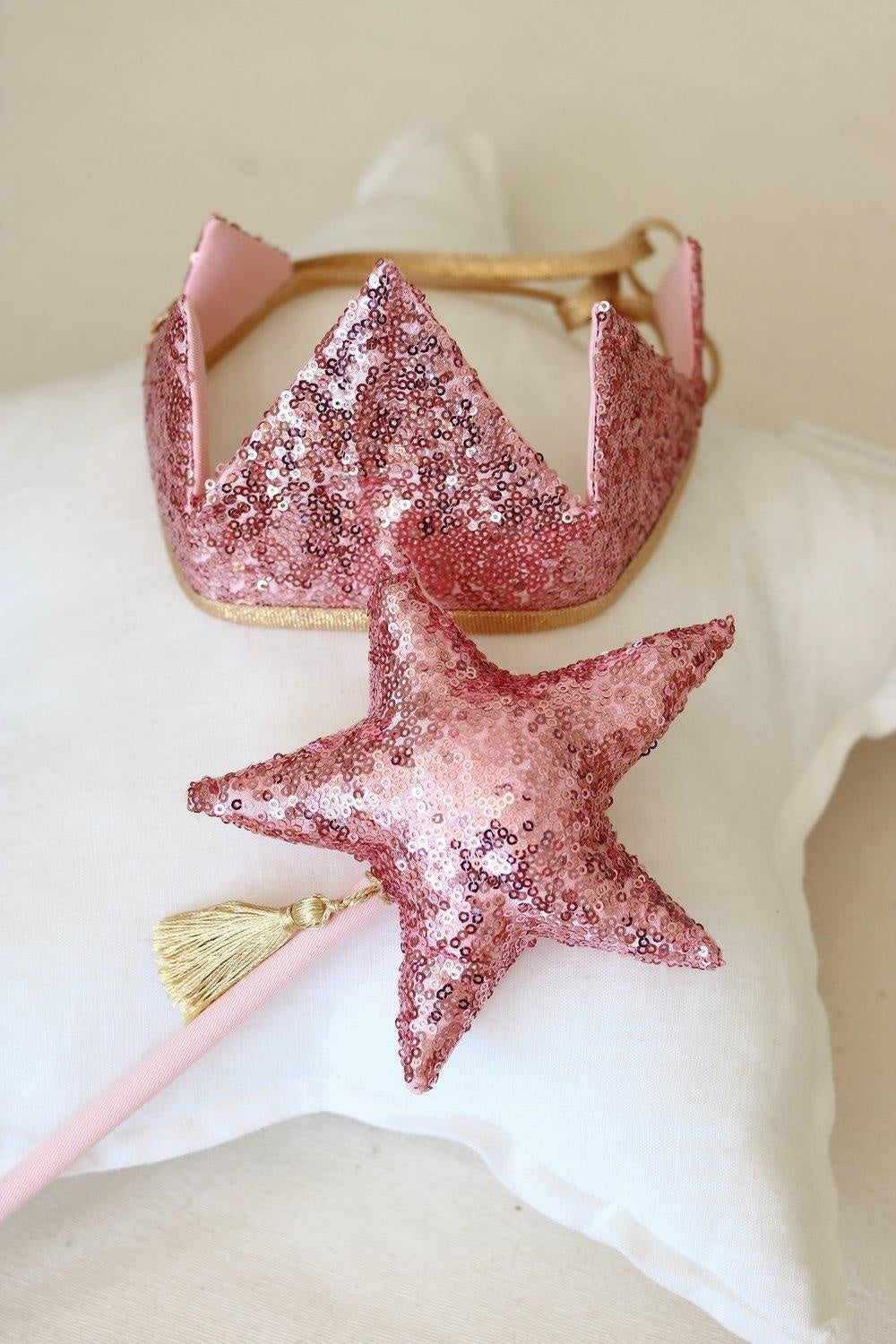 “Pink Sequins” Crown by Moi Mili