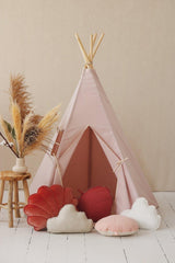 Teepee Tent “Pink” + "Pink & Beige" Round Mat Set - Sumiye Co