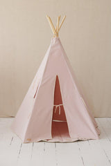 Teepee Tent “Pink” + "Pink & Beige" Round Mat Set - Sumiye Co