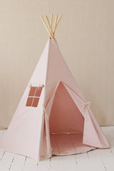 Teepee Tent “Pink” + "Pink & Beige" Round Mat Set - Sumiye Co