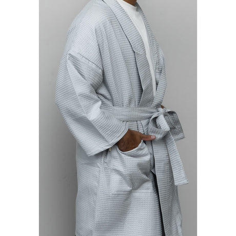 Organic Cotton Waffle Bathrobe-1