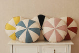 “Powder Pink Circus” Round Patchwork Pillow