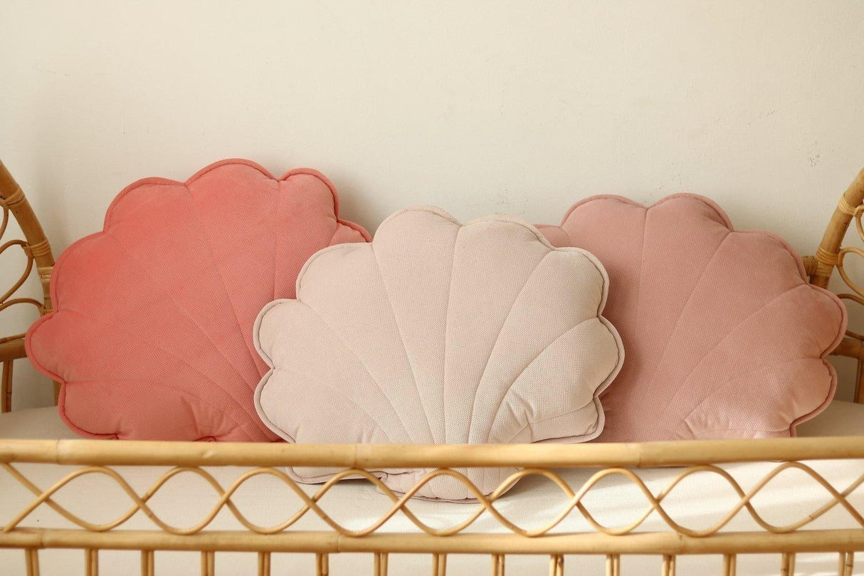 Large Velvet “Powder Pink” Shell Pillow