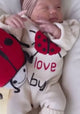 Knit Ladybug Stuffed Animal Baby Toy