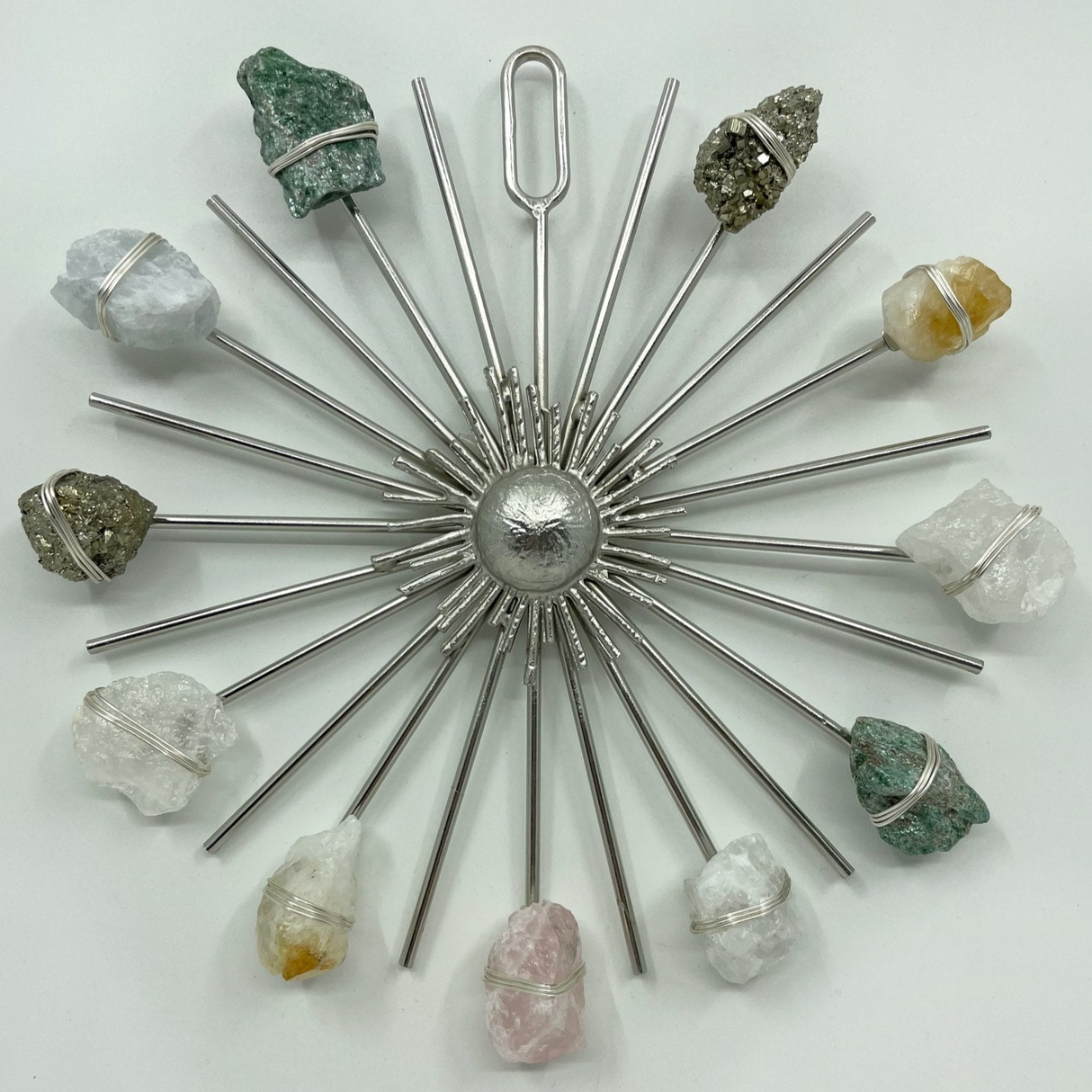 Rainbow Sunburst Healing Crystal Grid - Sumiye Co