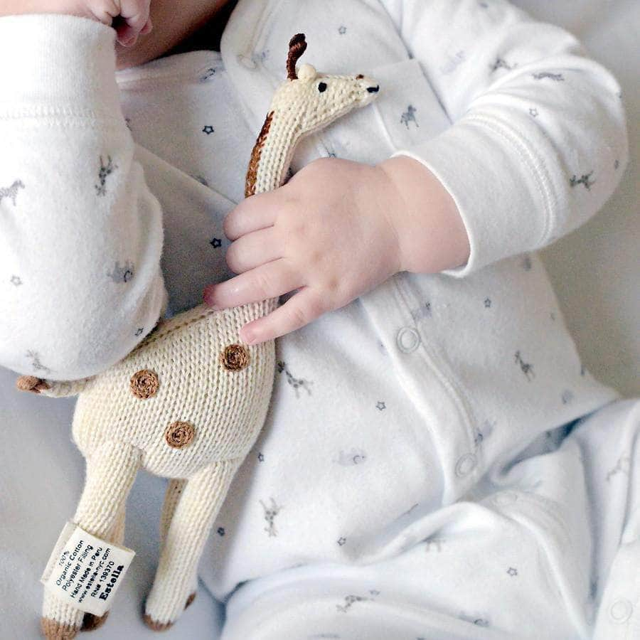 Giraffe Baby Toy - Organic Newborn Rattle by Estella - Sumiye Co