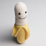 Organic Baby Toys - Newborn Rattles Knit Banana by Estella - Sumiye Co