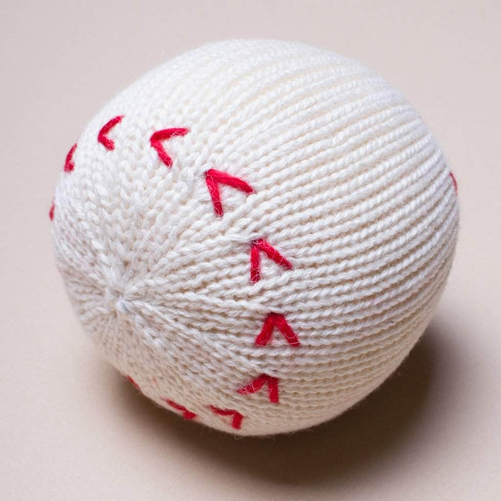 Organic Baby Toys - Newborn Rattles | Baseball by Estella - Sumiye Co