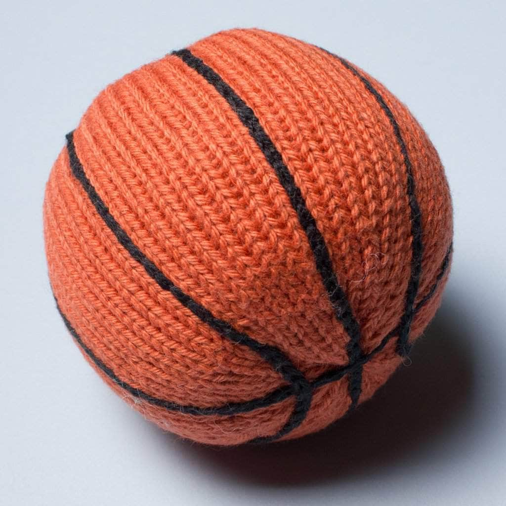 Organic Baby Toys - Newborn Rattles | Basketball by Estella - Sumiye Co