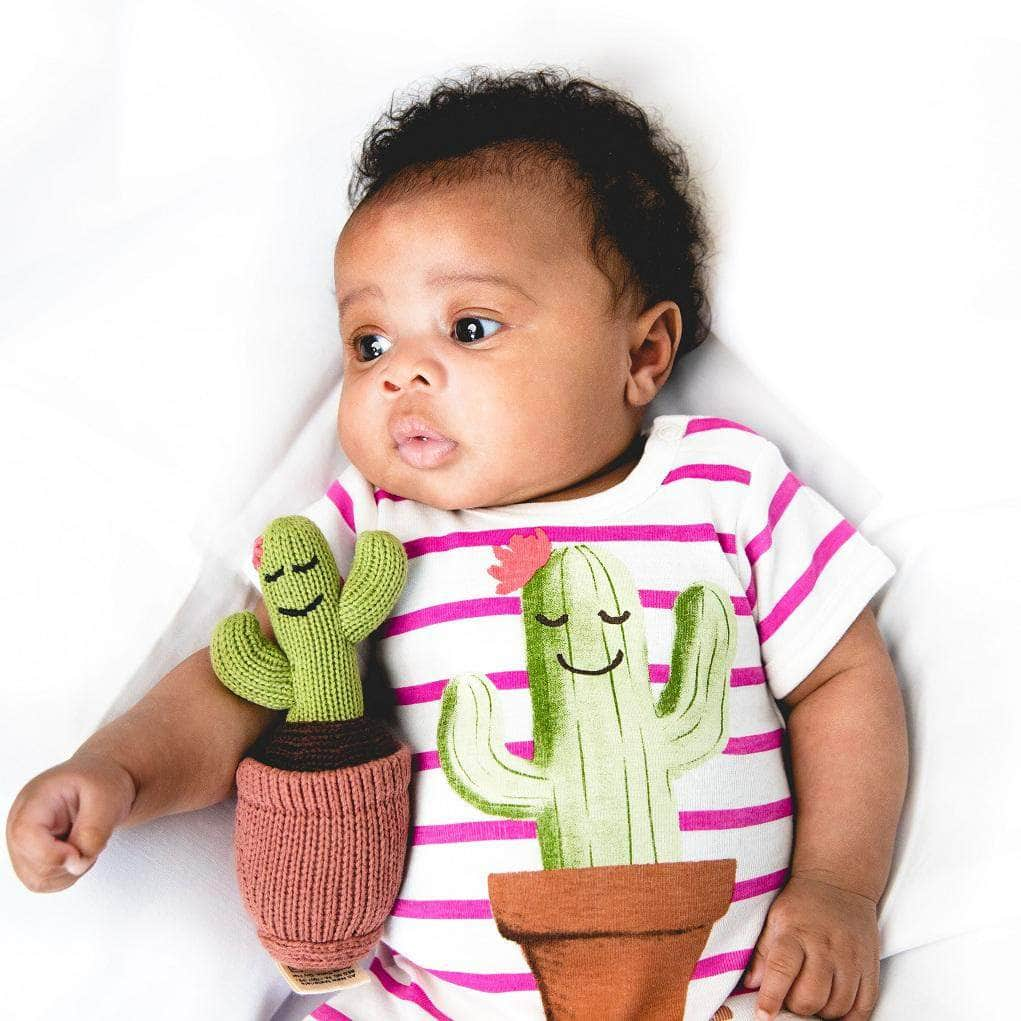 Organic Baby Toys - Newborn Rattles | Cactus by Estella - Sumiye Co