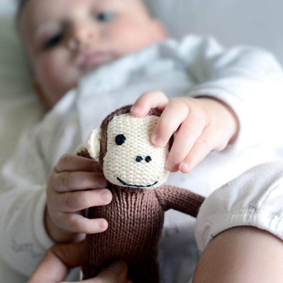 Organic Baby Toys - Newborn Rattles | Monkey by Estella - Sumiye Co