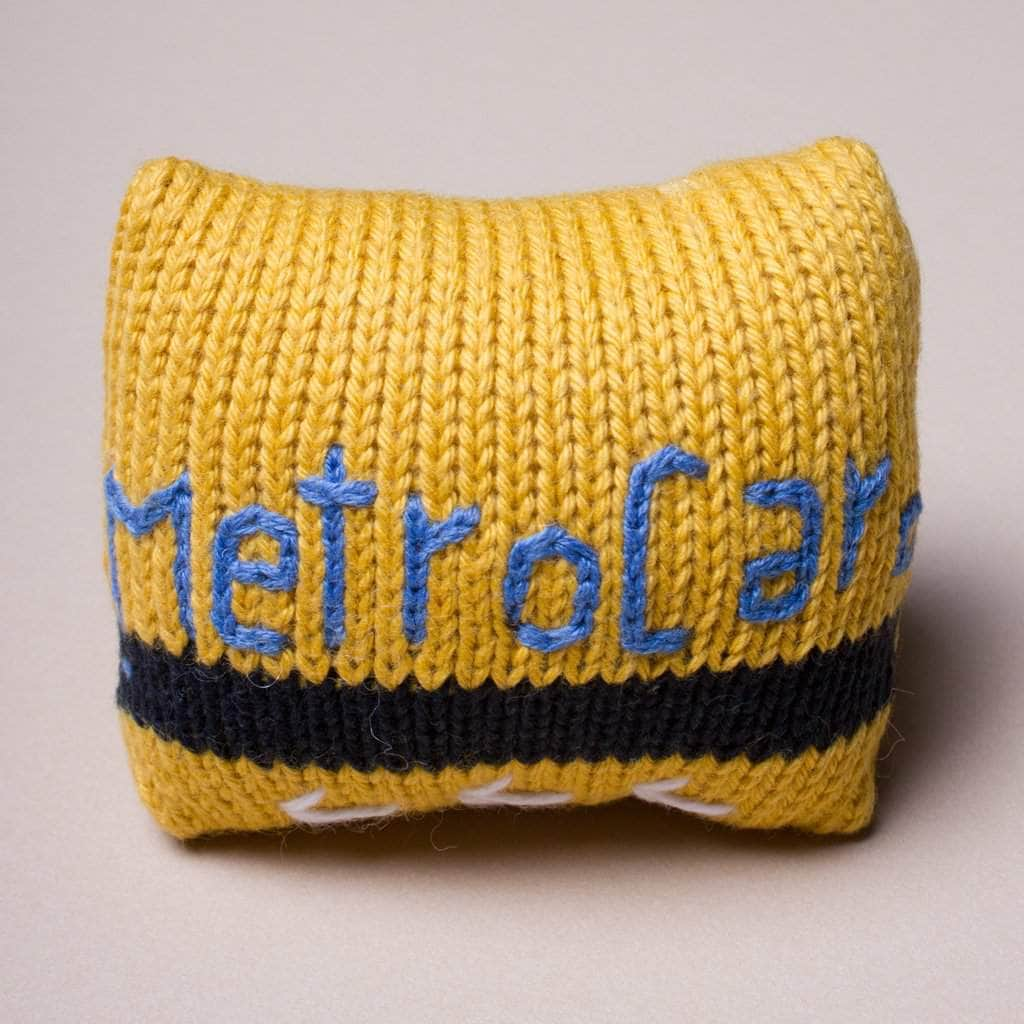 New York City Baby Gift Set - Organic Newborn Toy Knit Rattles | Taxi, Metro Card, & Subway Train - Sumiye Co