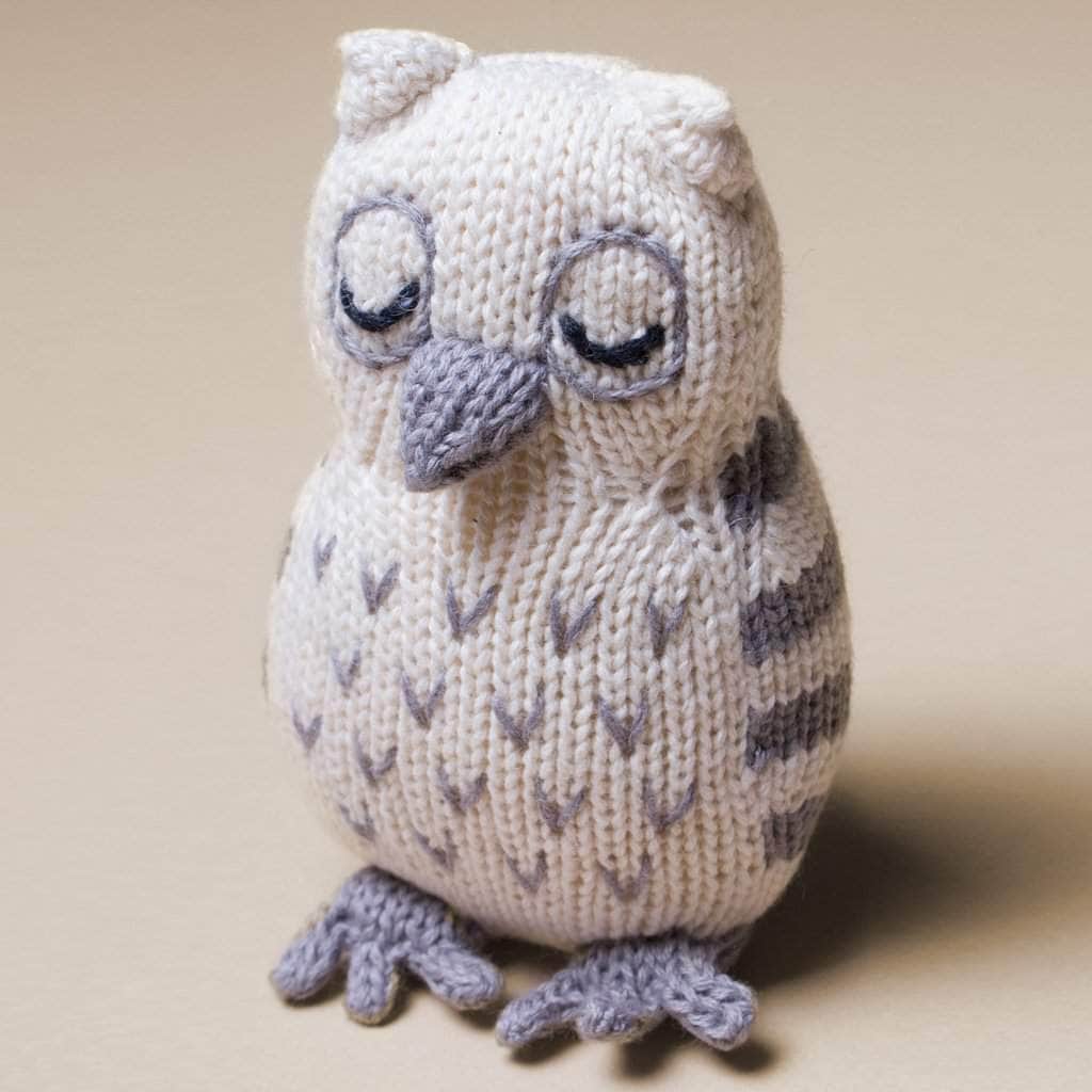 Organic Baby Toys - Newborn Rattles | Owl by Estella - Sumiye Co