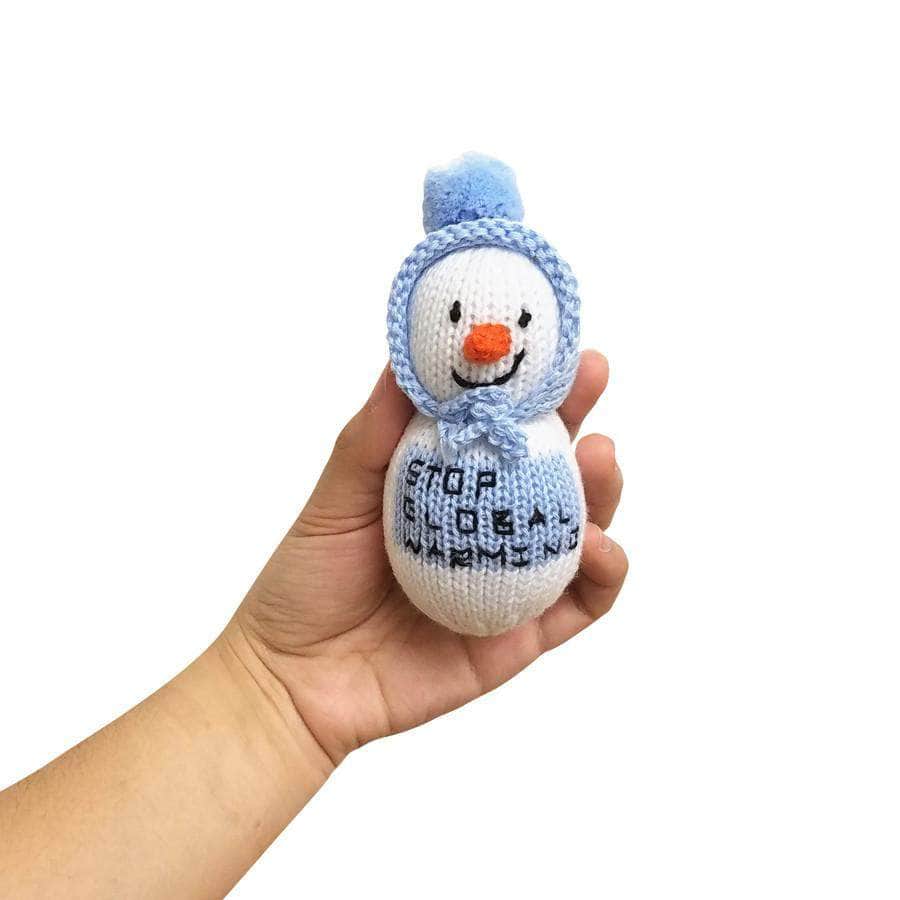 Organic Baby Toys - Newborn Rattles | Snowman by Estella - Sumiye Co