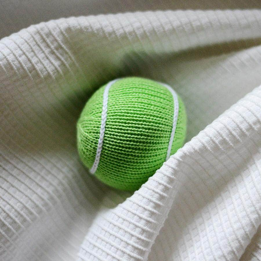 Organic Baby Toys - Newborn Rattles | Tennis Ball by Estella - Sumiye Co