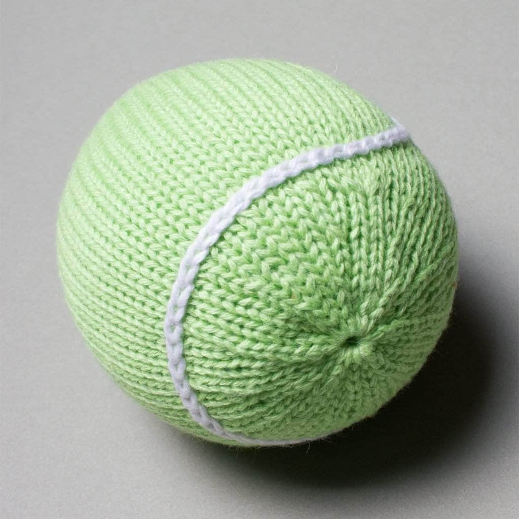 Organic Baby Toys - Newborn Rattles | Tennis Ball by Estella - Sumiye Co