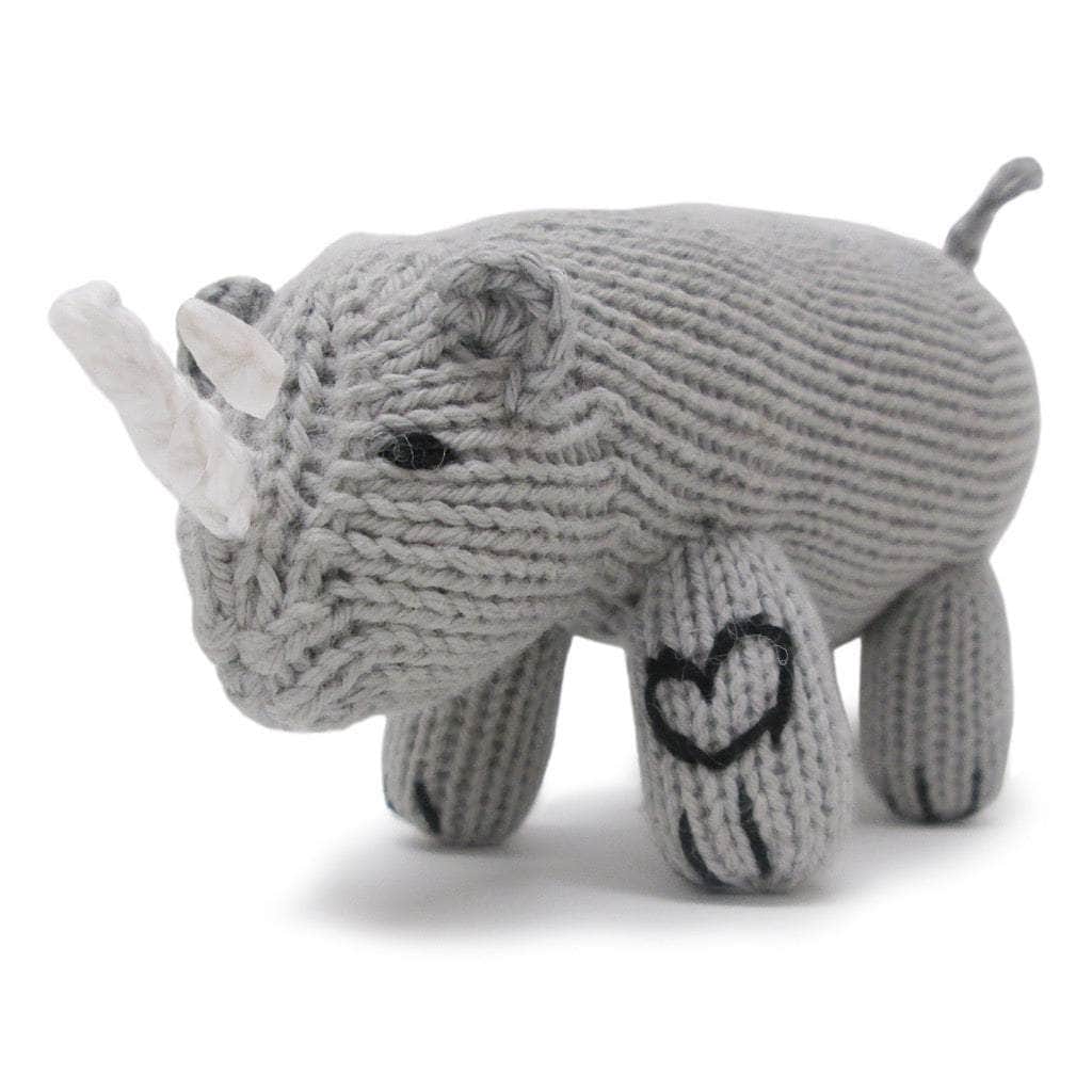 Rhinoceros Organic Newborn Rattle by Estella - Sumiye Co